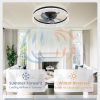 71SeyrUr7EL._AC_SL1500_.jpg windphoto 22" Low Profile Ceiling Fans with Lights, APP & Remote, Black | Flush Mount, Fandelier, 3000K-6000K, Dimmable LED, for Bedroom