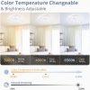 windphoto 2 Pack 24" Ceiling Fans with Lights and Remote, Fandelier White | 3CCT, 6 Speeds, Dimmable Low Profile, Flush Mount Ceiling Fan, Timer, Reversible, Memory, Bedroom, Living Room, Kitchen
