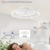 windphoto 2-Pack 24" Ceiling Fans with Lights, APP & Remote, White | Low Profile, Flush Mount, Fandelier, 3000K-6000K, Dimmable LED, for Bedroom