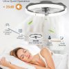 windphoto 20" Ceiling Fans with Lights, Low Profile Fandelier for Bedroom | Flush Mount Fan Light, Stepless Dimmable, App/Remote Control, 3 CCT Led, 6 Speeds, Quiet Reversible DC Motor, Grey