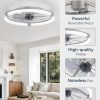 71ToHuHQmML._AC_SL1500_.jpg Ceiling Fans with Lights 23 Inch Low Profile Fandelier with Remote Grey | 6 Speeds, Reversible, Dimmable Flush Mount Fan Light, Modern Ceiling Fan with Lights for Bedroom Bladeless
