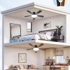 71Ts62jt9DL._AC_SL1500_.jpg windphoto 42 Inch Flush Mount Ceiling Fans with Lights, Remote & APP Control | Bright Light, 3CCT, Dimmable, Memory Function, Timer, Reversible Blade, Quiet DC Motor, Damp-Rated, Bedroom, Covered Patio