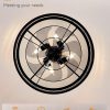 71U9MuUU87L._AC_SL1500_.jpg windphoto 22 inch Farmhouse Caged Ceiling Fan Light with Remote, Black | 6 Speed Adjustable,Timing, Quiet & Powerful DC, Large, Farmhouse, Industrial, Enclosed, Bladeless, Bedroom, Kitchen, Downrod