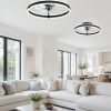 71UNvpDYTL._AC_SL1500_.jpg windphoto 20'' Low Profile Ceiling Fans with Lights and Remote, Black, 2 Pack | 3000-6000K Dimmable LED, 6 Wind Speeds, Quiet Reversible DC Motor, Small Flush Mount Fandelier for Bedroom, Living Room