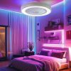 71UsMK0kqCL._AC_SL1500_.jpg windphoto 20 Inch Low Profile Bladeless LED Ceiling Fan Light, White RGB | Flush Mount, Modern, 6 Speed Adjustable, 3000-6000K Dimmable, 3000LM, Indoor Bedroom Living Room, Remote/APP Control