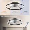 71Vr8PQvEmL._AC_SL1500_.jpg windphoto 24'' Modern Low Profile Ceiling Fans with Lights and Remote, Black | 3000-6000K Dimmable LED, 6 Wind Speeds, Quiet Reversible DC Motor, Small Flush Mount Fandelier for Bedroom, Living Room