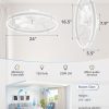 71W8WmqQrtL._AC_SL1500_.jpg windphoto 24'' Low Profile Ceiling Fans with Lights and Remote, White, 2 Pack | 3000-6000K Dimmable LED, 6 Wind Speeds, Quiet Reversible DC Motor, Small Flush Mount Fandelier for Bedroom, Living Room