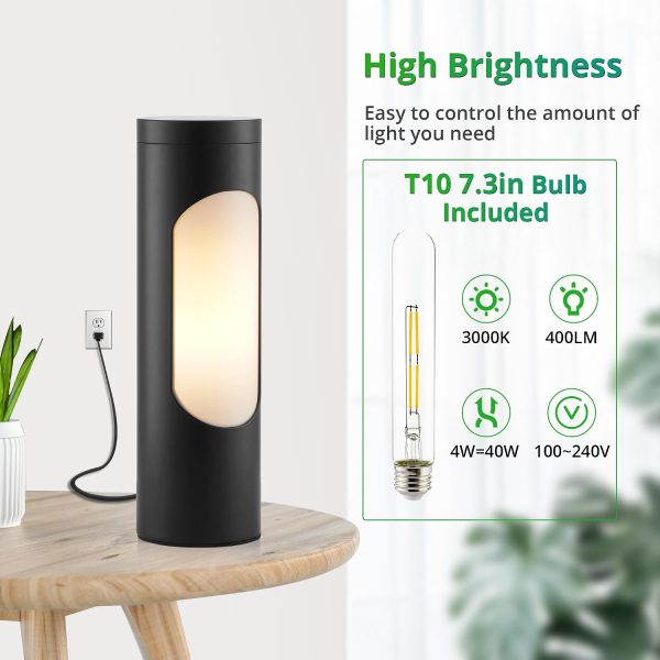 71W94kNZIOL._AC_SL1500_.jpg windphoto Black Kosher Shabbos Table Lamp, T10 Bulb Included, 2 Pack | Shabbat Light, Nightlight Function, 400LM Brightness, 4W Eqv 40W, Warm Light, Living Room, Bedroom, Home Decor
