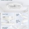 windphoto 24" Low Profile Ceiling Fans with Lights, Remote/APP Control, White | Wider Airflow, Stepless Dimmable LED, Quiet Reversible DC Motor, 6 Speeds, 3CCT, Timer, Bedroom, Living Room, Kitchen