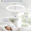71X0aKHiPQL._AC_SL1500_.jpg windphoto 23" Ceiling Fans with Lights and Remote for Bedroom, White | Low Profile Fan Light, 3000K-6000K Stepless Dimmable Fandelier, 6 Speed, Reversible DC Motor, APP & Remote Control, Low Noice