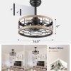71XD4UNLpuL._AC_SL1500_.jpg windphoto 16.5 inch Caged Fandelier Ceiling Fan Light with Remote, Brown | 6 Speed Adjustable,Timing, Quiet & Powerful DC, Small, Farmhouse, Industrial, Enclosed, Bladeless, Bedroom, Kitchen, Downrod