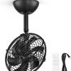 71XcooYcQ0L._AC_SL1500_.jpg windphoto 10 Inch Small Wall Mounted Fan with Remote Plug in Cord, Black | 6 Speed, Timing, Reversible, Adjustable Tilt, Indoor, Tabletop, Ceiling fan, Corner Fans, for Bedroom Gym Office Garage