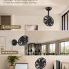 71YYoRnkpAL._AC_SL1500_.jpg windphoto 10 Inch Small Wall Mounted Fan with Remote Plug in Cord, Black | 6 Speed, Timing, Reversible, Adjustable Tilt, Indoor, Tabletop, Ceiling fan, Corner Fans, for Bedroom Gym Office Garage