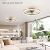 71YrM85CVaL._AC_SL1500_.jpg windphoto 19.7'' Modern Low Profile Ceiling Fans with Lights and Remote,Gold | 3000-6000K Dimmable LED, 6 Wind Speeds, Quiet Reversible DC Motor, Small Flush Mount Fandelier for Bedroom, Living Room