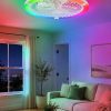71YwDBY9tBL._AC_SL1500_.jpg windphoto 20" Low Profile Bladeless Ceiling Fan with RGB, Remote&APP, White | Flush Mount, 6 Speed Adjustable, 3000-6000K Dimmable LED, Modern Enclosed Fandelier with Timming, Bedroom, Kids Room