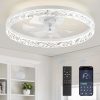 71Yx3o5dOVL._AC_SL1500_.jpg windphoto 20" Modern Ceiling Fans with Lights and Remote, White Fandelier | Dimmable Low Profile, Flush Mount Ceiling Fan, Stepless Color Temperature Change, 6 Speeds, Bedroom, Living Room, Kitchen