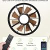 71ZO3S3XWqL._AC_SL1500_.jpg windphoto 20" Brown IP65 Waterproof Outdoor Ceiling Fan with Light for Patios | APP&Remote Control,6-Speeds,3CCT Dimmable,Reverse DC Motor, Suitable for 10' x 12' Area,for Gazebo,Porch