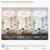 71ZTwkxztsL._AC_SL1500_.jpg windphoto 22 Inch Low Profile Bladeless LED Ceiling Fan Light, White RGB | Flush Mount, Modern, 6 Speed Adjustable, 3000-6000K Dimmable, 3000LM, Indoor Bedroom Living Room, Remote/APP Control