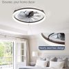 71ZWexTWXOL._AC_SL1500_.jpg windphoto 23" Low Profile Ceiling Fans with Lights, APP & Remote, Brown | Flush Mount, Dimmable LED, Quiet DC Motor, Reversible, 6 Speeds, Fandelier, for Bedroom