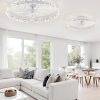 windphoto 2-Pack 20" Ceiling Fans with Lights, APP & Remote, White | Low Profile, Flush Mount, Fandelier, 3000K-6000K, Dimmable LED, for Bedroom