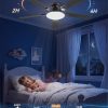 windphoto 52 Inch Flush Mount Ceiling Fans with Lights, Remote & APP Control | Bright Light, 3CCT, Memory Function, Timer, Reversible Blade, Quiet DC Motor, Damp-Rated, Living Room, Bedroom, Covered Patio