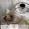windphoto 20" Low Profile Ceiling Fans with Lights, APP & Remote, Brown | Flush Mount, Dimmable LED, Quiet DC Motor, Reversible, 6 Speeds, Fandelier, for Bedroom