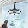 71a6b8pyHL._AC_SL1500_.jpg windphoto 20" Waterproof Black Outdoor Ceiling Fan with Light for Gazebo | IP65 Wet Rated,APP Control,6-Speeds,3CCT Dimmable,Reverse DC Motor,Suitable for 10' x 12' Area,Plug In for Patio,Porch