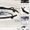 windphoto 24" Low Profile Ceiling Fans with Lights, APP & Remote, Black | Flush Mount, Fandelier, 3000K-6000K, Dimmable LED, for Bedroom