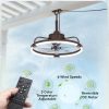 71blg-1VTNL._AC_SL1500_.jpg windphoto 20" Waterproof Brown Outdoor Ceiling Fan with Light for Gazebo | IP65 Wet Rated,APP Control,6-Speeds,3CCT Dimmable,Reverse DC Motor,Suitable for 10' x 12' Area,Plug In for Patio,Porch