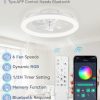 71c94RFBTOL._AC_SL1500_.jpg windphoto RGB Low Profile Ceiling Fans with Lights and Remote, 20 Inch Dimmable Modern Ceiling Fan(3000K-6000K), 6 Speed, Reversible, APP & Remote Control, Flush Mount Fan Light, White RGB Ceiling Fans