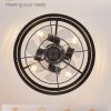 71cFop9XBaL._AC_SL1500_.jpg windphoto 16.5" Black Caged Ceiling Fan and 20" White Low Profile CCT Dimmable LED Ceiling Fan with Light & Remote, 6 Speed, Timing for Outdoor and Bedroom, Kitchen