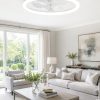 71cJSHBwf7L._AC_SL1500_.jpg windphoto 23" Ceiling Fans with Lights and Remote for Bedroom, White | Low Profile Fan Light, 3000K-6000K Stepless Dimmable Fandelier, 6 Speed, Reversible DC Motor, APP & Remote Control, Low Noice