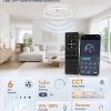 windphoto 26" Low Profile Ceiling Fans with Lights, Remote/APP Control, White | Wider Airflow, Stepless Dimmable LED, Quiet Reversible DC Motor, 6 Speeds, 3CCT, Timer, Bedroom, Living Room, Kitchen