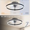 71cbgu7xGZL._AC_SL1500_.jpg windphoto Ceiling Fans with Lights and Remote, 20'' Low Profile Ceiling Fan with Light, 3000-6000K Dimmable Fandelier Ceiling Fans, Modern Flush Mount Fan Light for Bedroom with 6 Wind Speeds- Black | 3000-6000K Dimmable LED, 6 Wind Speeds, Quiet Reversible DC Motor, Small Flush Mount Fandelier for Bedroom, Living Room
