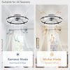 71cnwZ0g9dL._AC_SL1500_.jpg windphoto 24'' Modern Low Profile Ceiling Fans with Lights and Remote, Black | 3000-6000K Dimmable LED, 6 Wind Speeds, Quiet Reversible DC Motor, Small Flush Mount Fandelier for Bedroom, Living Room