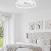 windphoto 26" Low Profile Ceiling Fans with Lights, Remote/APP Control, White | Wider Airflow, Stepless Dimmable LED, Quiet Reversible DC Motor, 6 Speeds, 3CCT, Timer, Bedroom, Living Room, Kitchen
