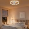 71dO7GzgxiL._AC_SL1500_.jpg windphoto 20" Modern Ceiling Fans with Lights and Remote, White Fandelier | Dimmable Low Profile, Flush Mount Ceiling Fan, Stepless Color Temperature Change, 6 Speeds, Bedroom, Living Room, Kitchen