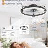 71dWwv3dpL._AC_SL1500_.jpg windphoto 2 Pack 20" Low Profile Ceiling Fans with Lights and Remote | Flush Mount, Stepless Dimmable Fandelier, 6 Speeds, 3 CCT, Quiet Reversible DC Motor, 2H Timer, Bedroom, Living Room, Black