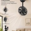 71de-hsTZL._AC_SL1500_.jpg windphoto 10 Inch Small Wall Mounted Fan with Remote Plug in Cord, Black | 6 Speed, Timing, Reversible, Adjustable Tilt, Indoor, Tabletop, Ceiling fan, Corner Fans, for Bedroom Gym Office Garage