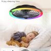 71diks-kkwL._AC_SL1500_.jpg windphoto 20" Low Profile Bladeless Ceiling Fan with RGB, Remote&APP, White | Flush Mount, 6 Speed Adjustable, 3000-6000K Dimmable LED, Modern Enclosed Fandelier with Timming, Bedroom, Kids Room