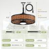 71dmfNEii2L._AC_SL1500_.jpg windphoto 20" Brown Waterproof Outdoor Ceiling Fan with Light for Patios | IP65 Wet Rated,No Assembling,3CCT Dimmable,6-Speeds,Boho Rattan,Remote&APP Control, for Gazebo,Porch