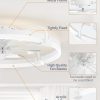 71eNp7o45wL._AC_SL1500_.jpg windphoto 2 Pack 24" Ceiling Fans with Lights and Remote, Low Profile | Flush Mount, Stepless Dimmable Fandelier, 6 Speeds, 3 CCT, Quiet Reversible DC Motor, 2H Timer, Bedroom, Living Room, White