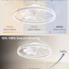 71ePnnHU9PL._AC_SL1500_.jpg windphoto 24'' Low Profile Ceiling Fans with Lights and Remote, White, 2 Pack | 3000-6000K Dimmable LED, 6 Wind Speeds, Quiet Reversible DC Motor, Small Flush Mount Fandelier for Bedroom, Living Room