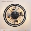 71eYwaFYicL._AC_SL1500_.jpg windphoto 20" Black Caged Low Profile Ceiling Fan with Light and Remote | Flush Mount, Bladeless Enclosed Fandelier, 6 Speed, Quiet Powerful DC, Rustic,Farmhouse, Small, Bedroom, Kitchen, Indoor