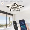 71f1Mp0NdL._AC_SL1500_.jpg windphoto Flower Fandalier Ceiling Fan with Light, Modern Low Profile Small | 27 Inch Flush Mount, 3000-6000K Dimmable LED, Remote&App Control, Quiet DC Motor, for Bedroom, Living Room, Indoor, White