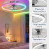 71fFNdaumxL._AC_SL1500_.jpg windphoto 23" Ceiling Fans with Lights and Remote for Bedroom, Grey | RGB Low Profile Fan Light, 3000K-6000K Stepless Dimmable, 6 Speed, Reversible DC Motor, APP & Remote Control, Low Noice