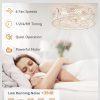 71fJ8m5nj0L._AC_SL1500_.jpg windphoto Walnut+White Gold Color Caged Ceiling Fans with Lights, White Flush Mount Ceiling Fan with Remote, Small Low Profile Bladeless Ceiling Fan Light Fixture for Bedroom, Kitchen, Dining Room