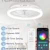 71flcCJOqJL._AC_SL1500_.jpg windphoto 23" Ceiling Fans with Lights and Remote for Bedroom, White | RGB Low Profile Fan Light, 3000K-6000K Stepless Dimmable, 6 Speed, Reversible DC Motor, APP & Remote Control, Low Noice