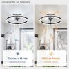 71frU4ueJNL._AC_SL1500_.jpg windphoto Ceiling Fans with Lights and Remote, 20'' Low Profile Ceiling Fan with Light, 3000-6000K Dimmable Fandelier Ceiling Fans, Modern Flush Mount Fan Light for Bedroom with 6 Wind Speeds- Black | 3000-6000K Dimmable LED, 6 Wind Speeds, Quiet Reversible DC Motor, Small Flush Mount Fandelier for Bedroom, Living Room