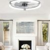 71fuNcp7pOL._AC_SL1500_.jpg Ceiling Fans with Lights 23 Inch Low Profile Fandelier with Remote Grey | 6 Speeds, Reversible, Dimmable Flush Mount Fan Light, Modern Ceiling Fan with Lights for Bedroom Bladeless